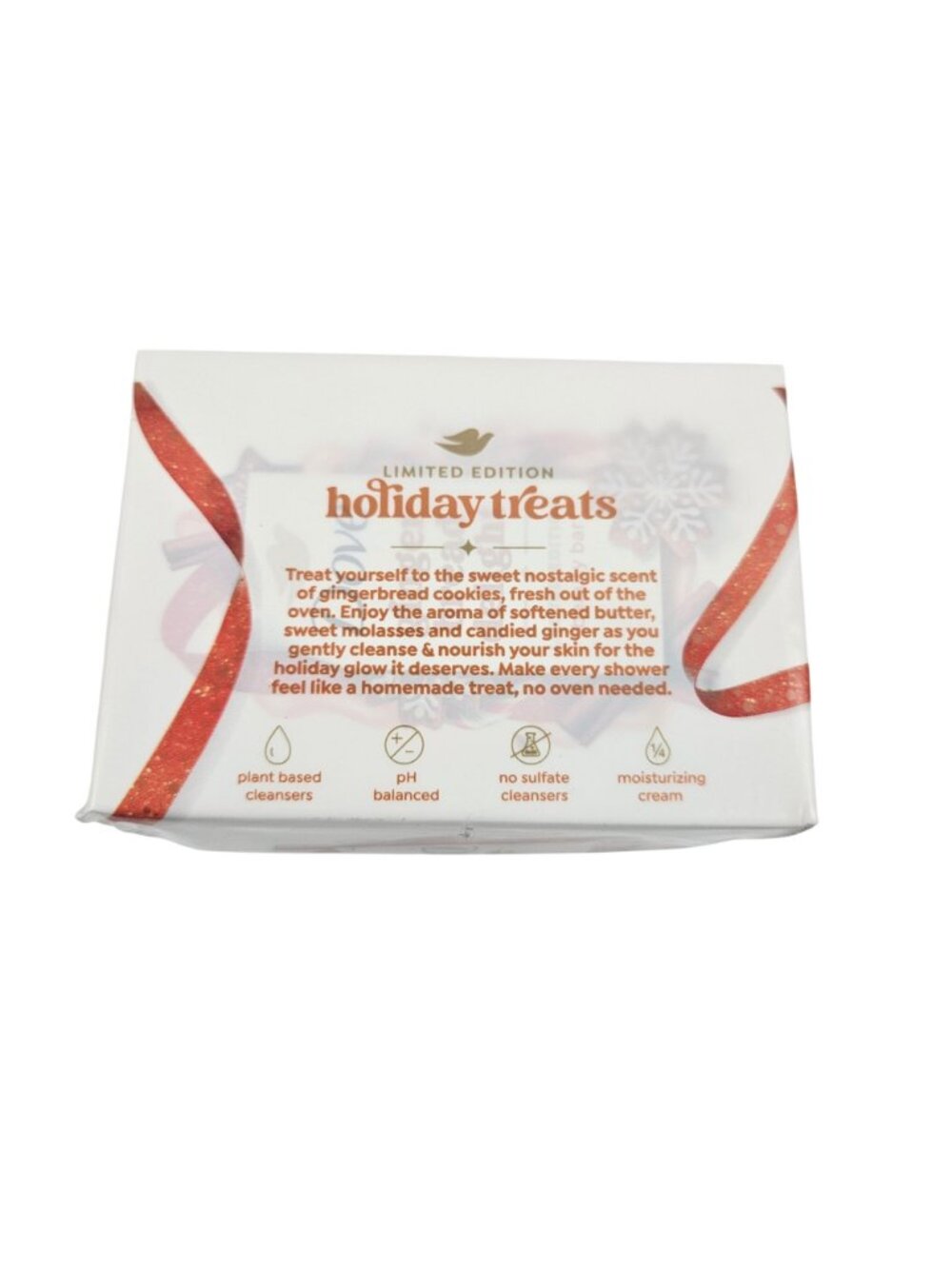 Dove Bar Soap Gingerbread Dellght Pack of 4 3.75 oz Limited Edition Holiday - Picture 4 of 5